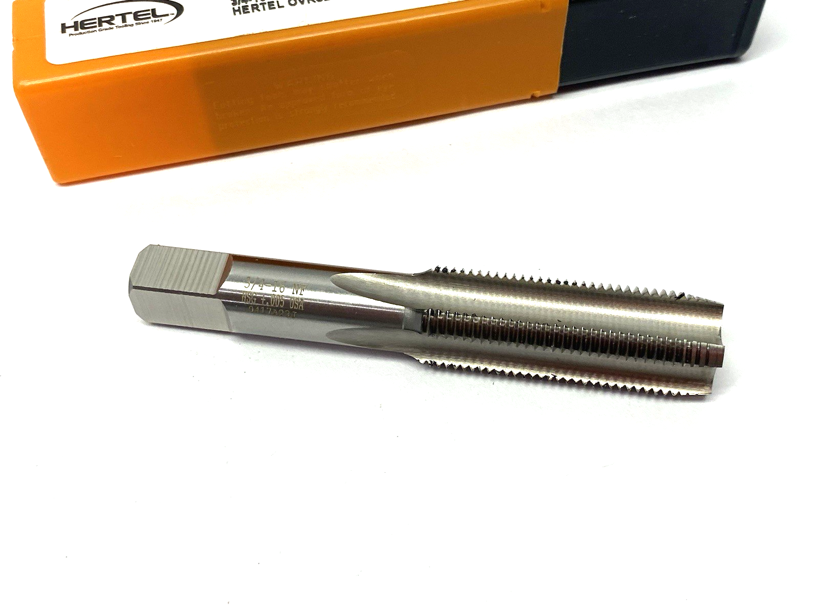 85066504 | Hertel Straight Flute Tap: 3/4-16 UNF, 4 Flute, Plug Chamfer High-Speed - New – Open box - Maverick Industrial Sales