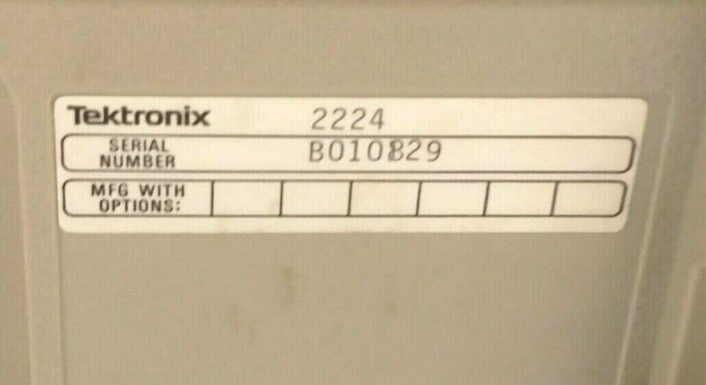 Tektronix 2224 60MHz 2-Channel Digital Storage Oscilloscope & K212 Portable Cart - Maverick Industrial Sales