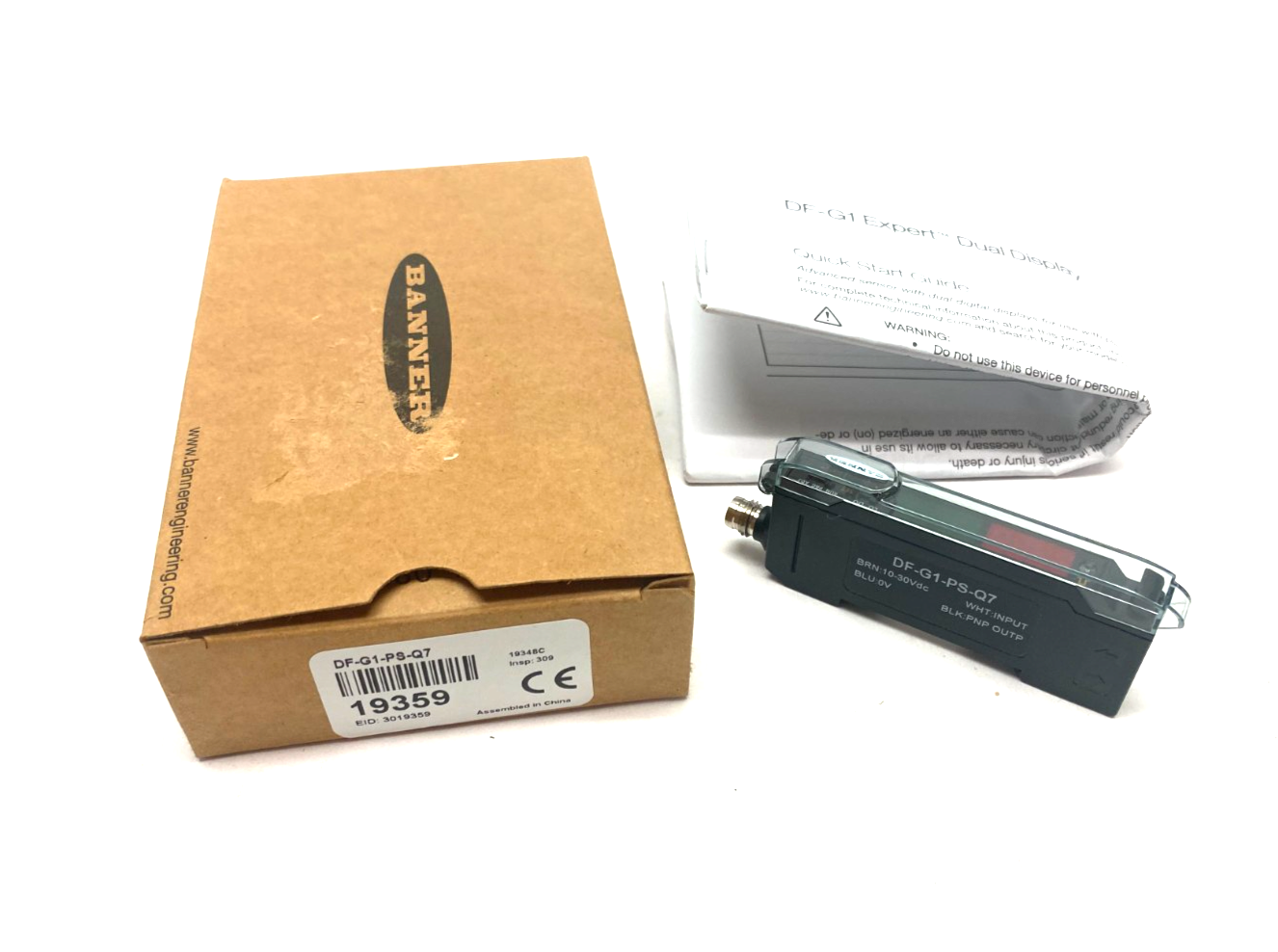 Banner DF-G1-PS-Q7 Expert Dual Display Fiber Amplifier 4-pin M8 Inte. QD 19359 - Maverick Industrial Sales