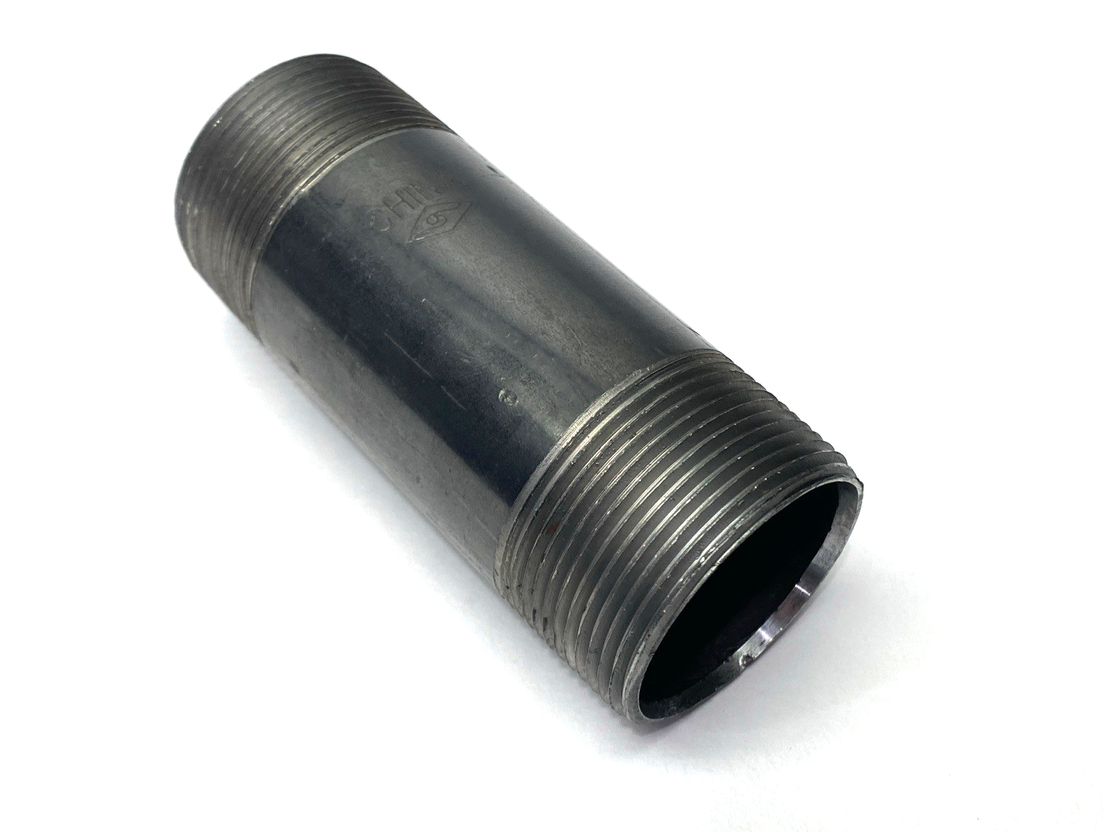 N/A | Black Steel Pipe Nipple 1-1/2" x 4-1/2" - New – Open box - Maverick Industrial Sales