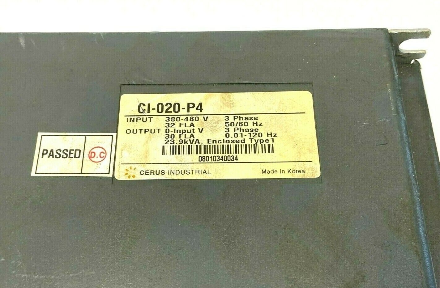 Cerus International CI-020-P4 Variable Frequency Drive 380-480V 20HP MISSING FAN - Maverick Industrial Sales