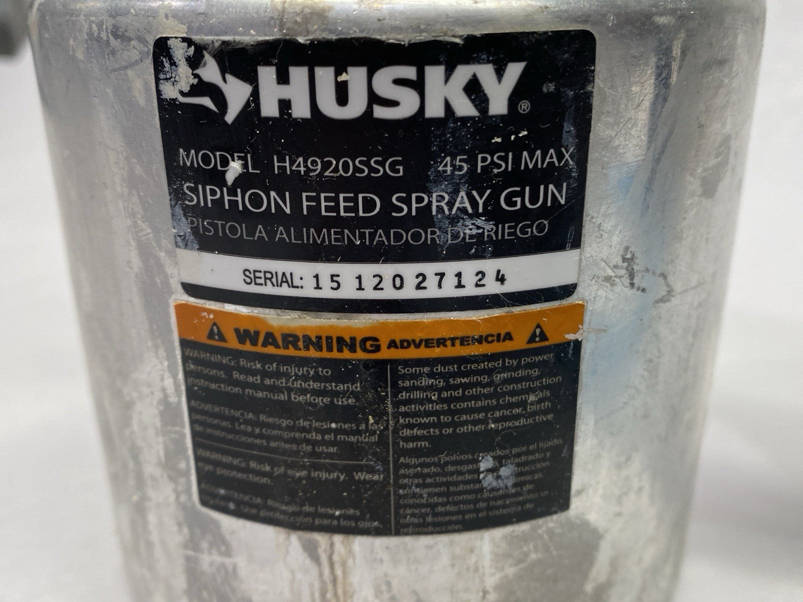 Husky H4920SSG Siphon Feed Spray Gun 45PSI Max - Maverick Industrial Sales