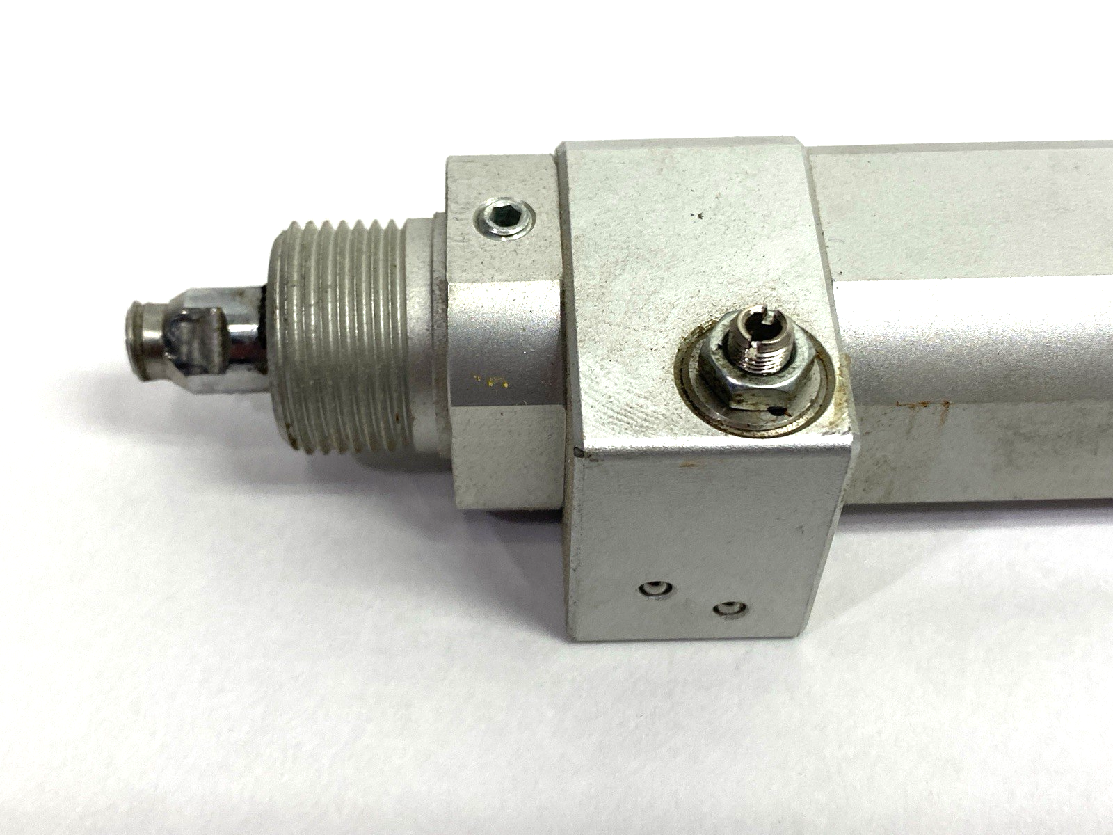 RHCL20-300 | SMC Pneumatic Cylinder 20mm Bore 300mm Stroke BROKEN ROD THREAD - For parts or not working - Maverick Industrial Sales