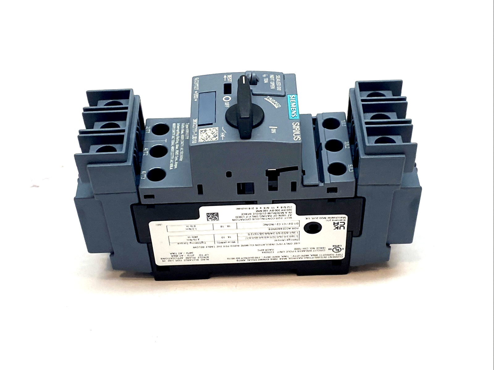 Siemens 3RV2711-1JD10 S00 Frame Circuit Breaker 10A/130A Screw Terminals - Maverick Industrial Sales