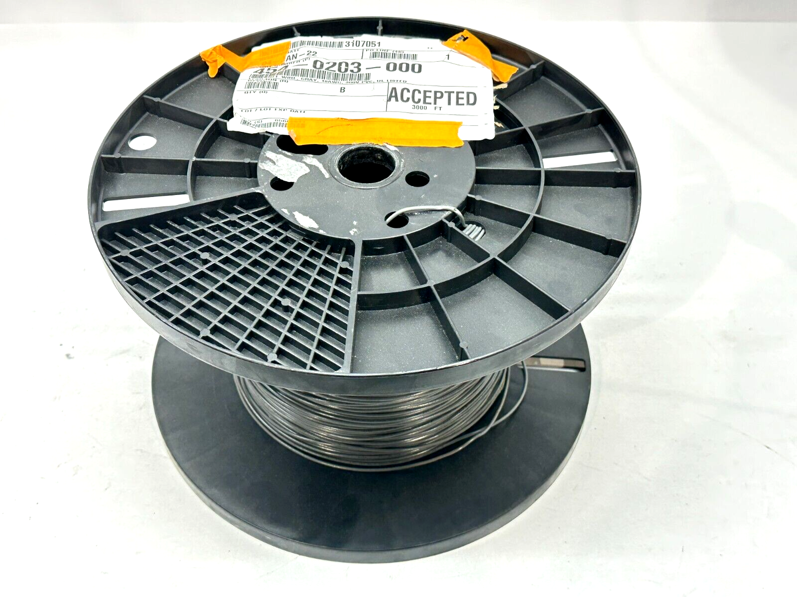Judd Wire 454-0203-000 18AWG Style 1430 XLPVC 3000ft Spool 1400ft REMAINING - Maverick Industrial Sales