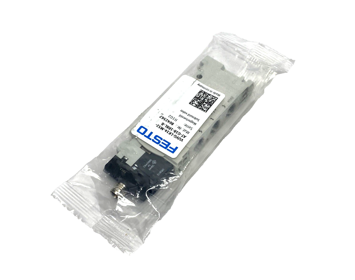 VUVG-LK14-M52-AT-G18-1R8L-B | Festo Solenoid Valve G1/8 24VDC 8042567 - New - Maverick Industrial Sales