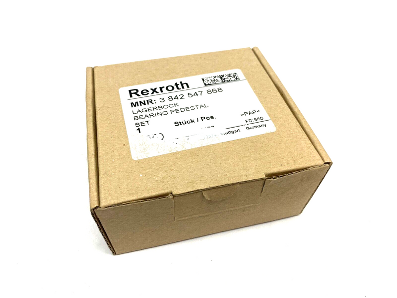 Bosch Rexroth 3842547868 Bearing Pedestal Silver Set Black Caps - Maverick Industrial Sales