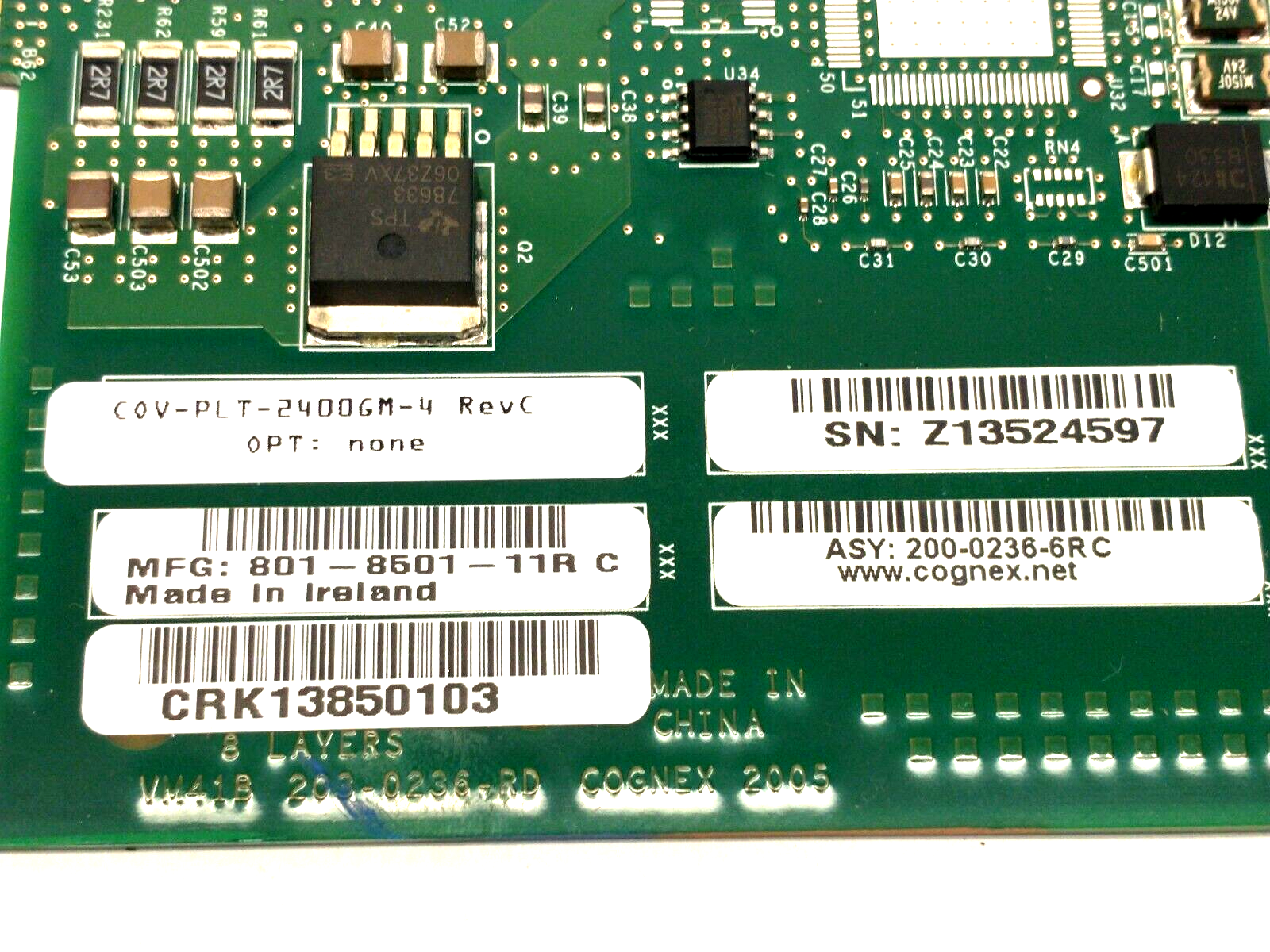Cognex 200-0236-6R C Vision Processor Module COV-PLT-2400GM-4, VM41B 203-0236-RD - Maverick Industrial Sales