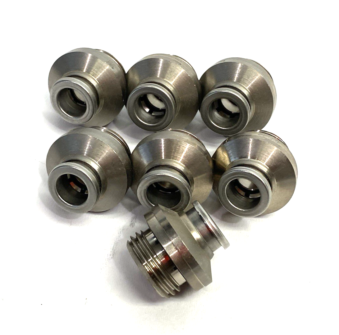 KQB2S10-G04 | SMC Metal Straight Male Fitting, Hex Internal, 10mm Tube OD LOT OF 7 - New – Open box - Maverick Industrial Sales