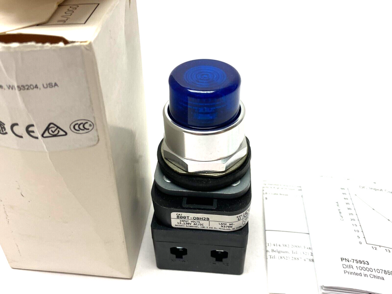 Allen Bradley 800T-QBH2B Ser. U Illuminated Momentary Pushbutton 30mm Blue - Maverick Industrial Sales