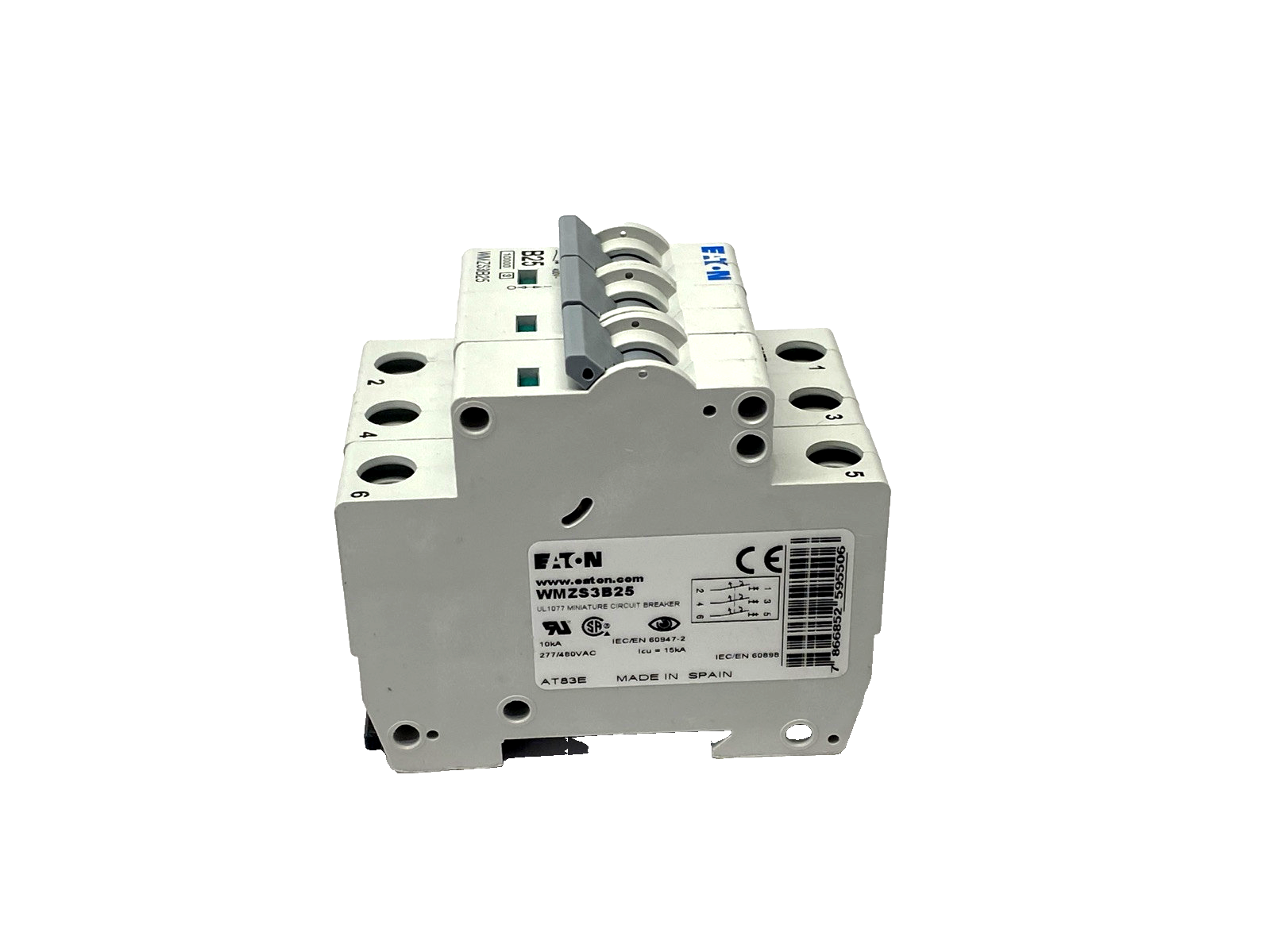 Eaton WMZS3B25 Supplementary Protector Circuit Breaker 3P 25A B-Curve - Maverick Industrial Sales