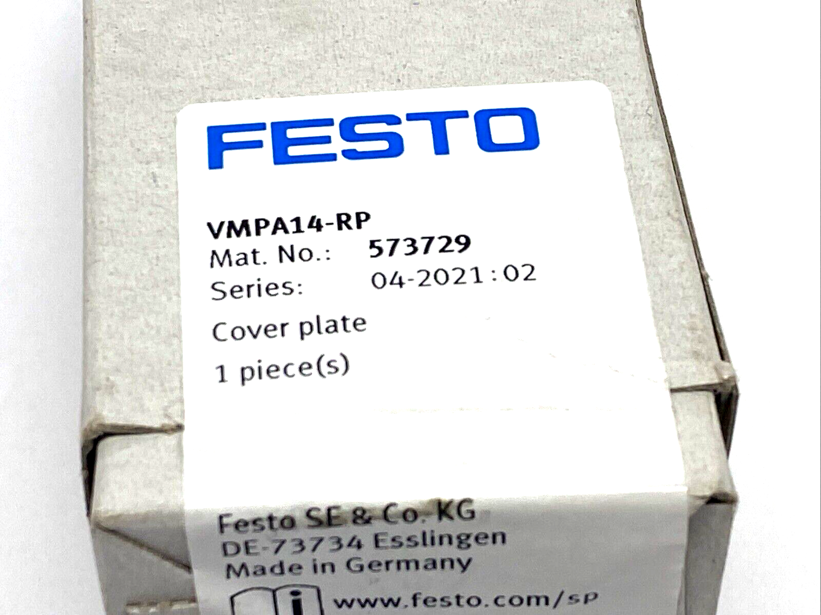 Festo VMPA14-RP Pneumatic Cover/Blanking Plate 573729 - Maverick Industrial Sales