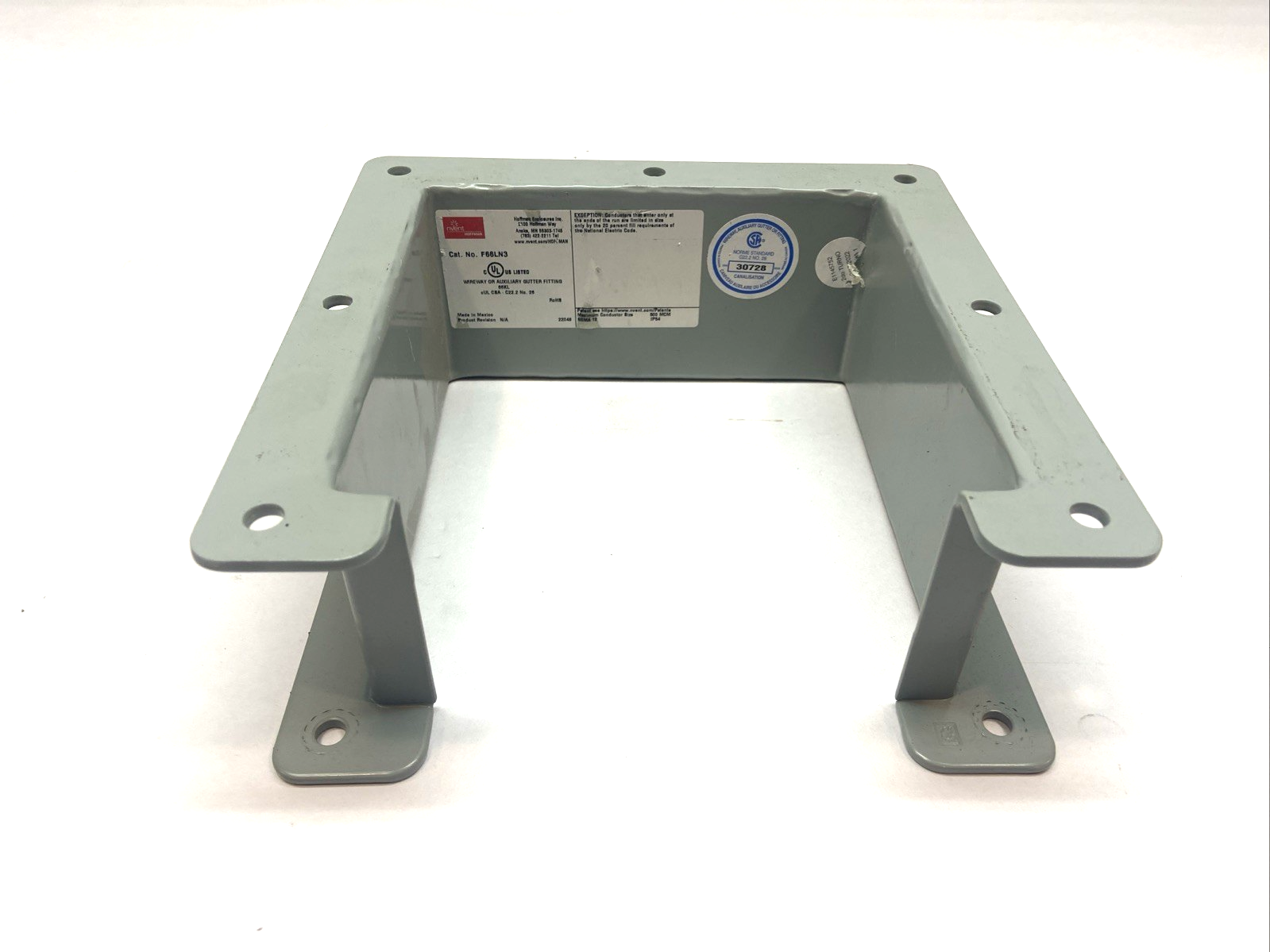 Hoffman F66LN3 Nipple Lay-in Hinged-Cover Gray 6" x 6" x 3" - Maverick Industrial Sales