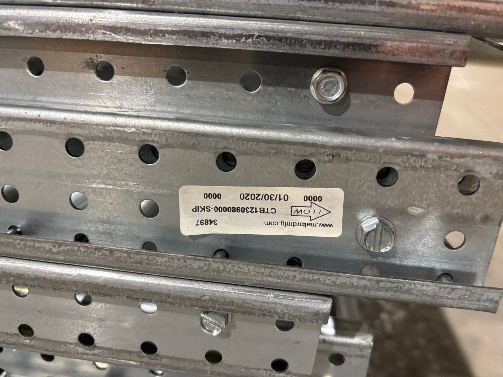Mallard Manufacturing SKIP-12-006B Gravity Flow Racking, 98"L x 11.5"W LOT OF 20 - Maverick Industrial Sales