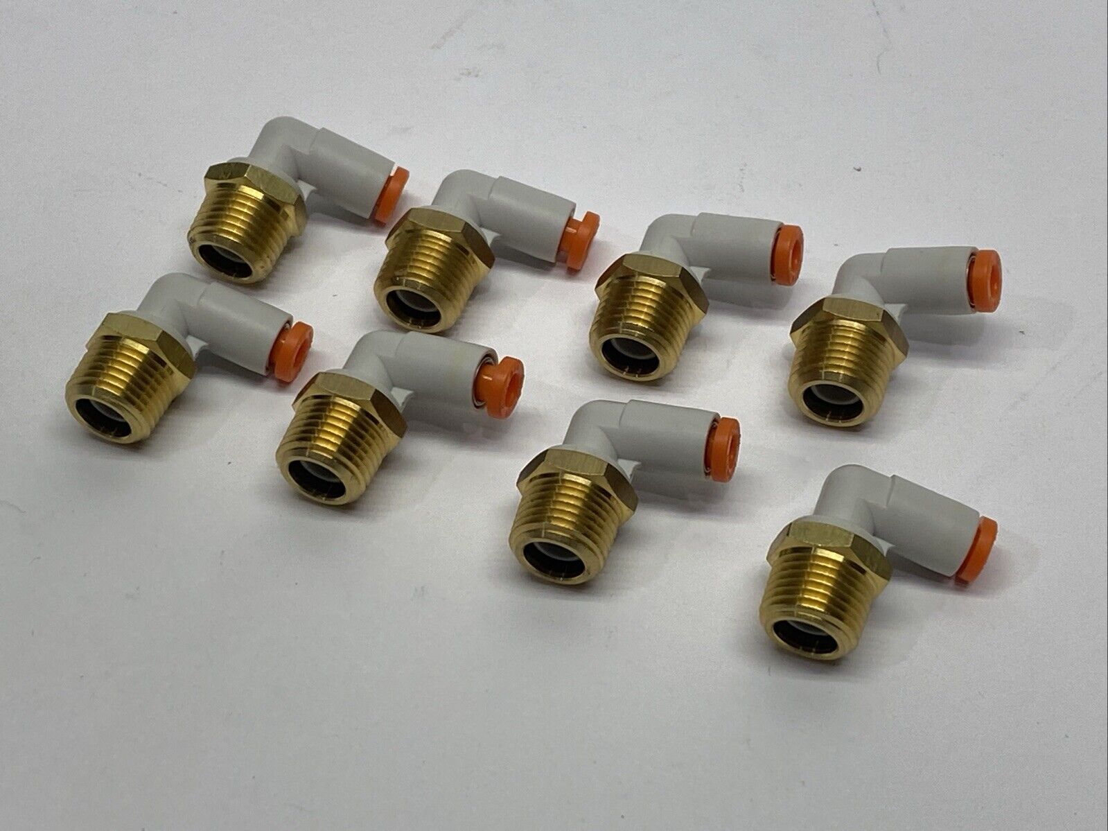 SMC KQ2L01-34A Elbow Fitting Male 1/8" OD Tube 1/8" NPT PKG OF 8 - Maverick Industrial Sales