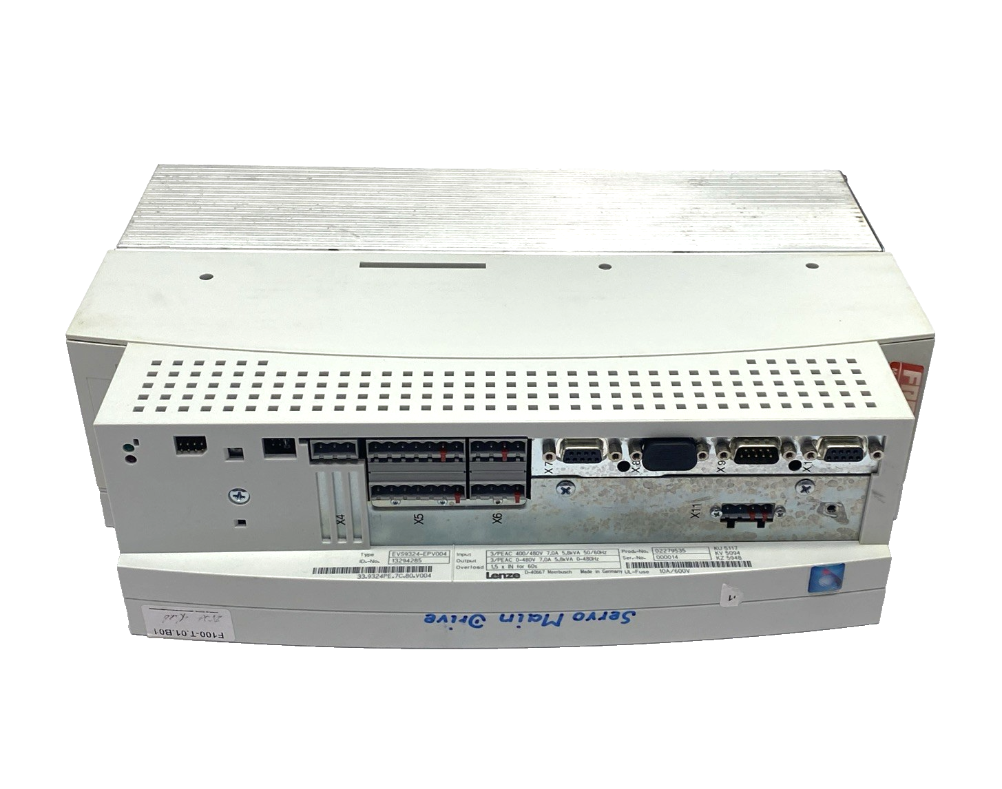 EVS9324-EPV004 | Lenze Servo Drive/Controller 480V 7A 5.8kVA 0-480Hz, 13294285 - Used - Maverick Industrial Sales