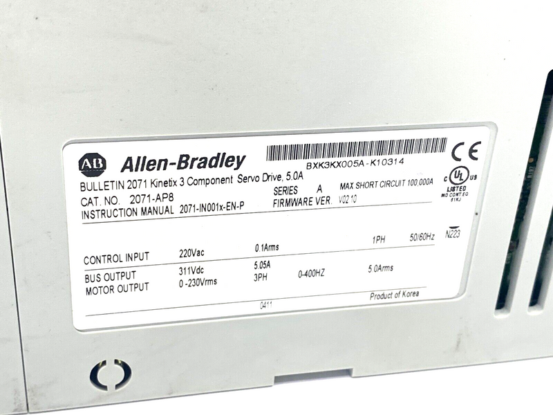 Allen Bradley 2071-AP8 Ser. A Kinetix 3 800W Servo Drive 3PH 5A 220VAC - Maverick Industrial Sales