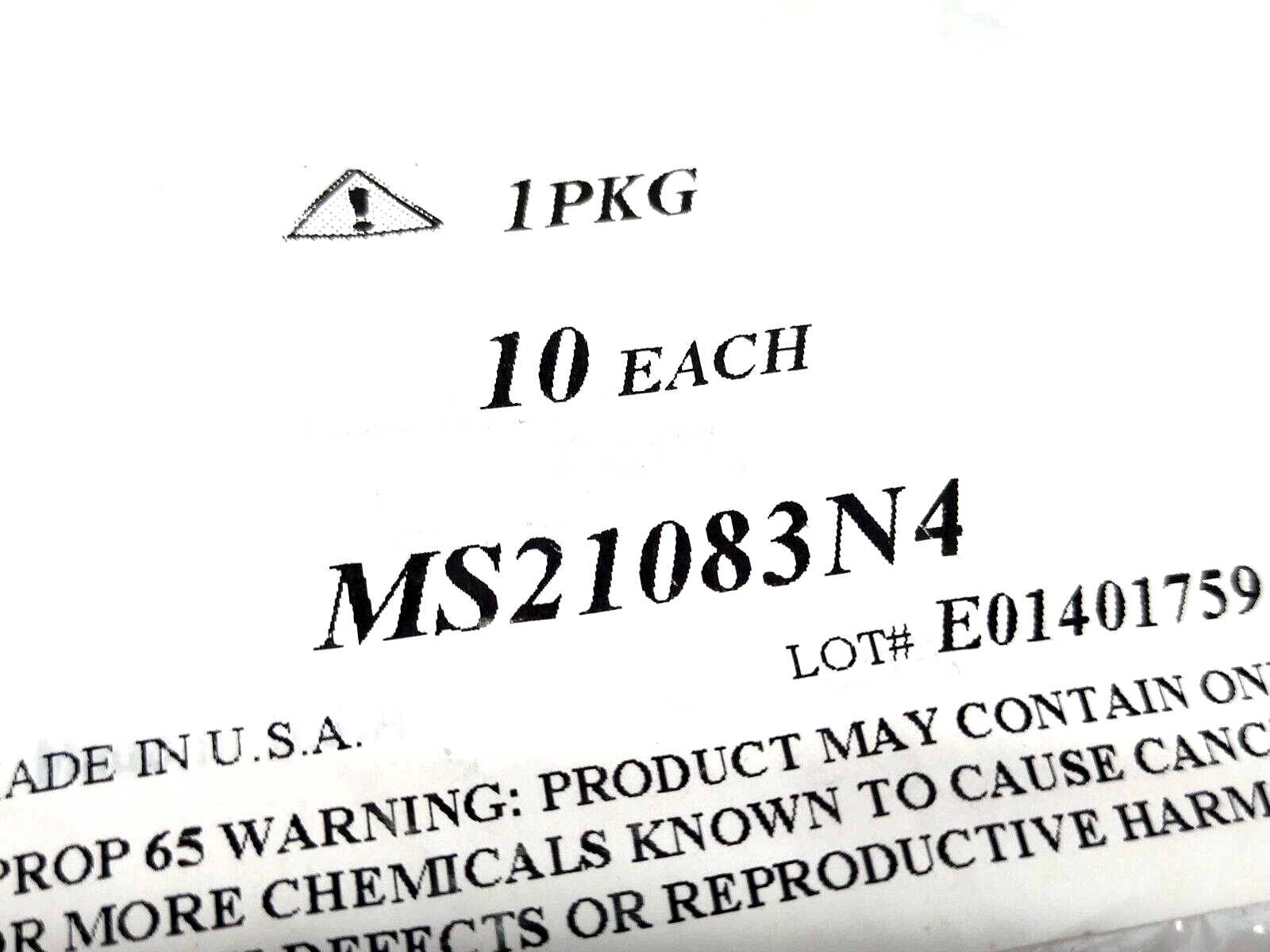 MS21083N4,MS 21083N4,95496A350 | MS21083N4 Mil. Spec. Locknut, 1/4"-28 Thread 7/16" MS 21083N4 LOT OF 70 - New - Maverick Industrial Sales