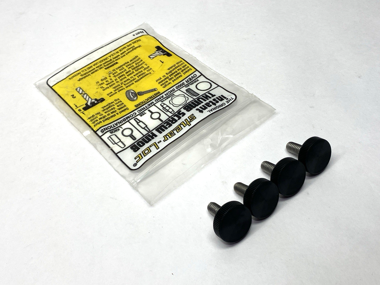 906B-3118-0.75S | Shear Loc Thumb Screw Knob 5/16" Thread 1" Dia. Knob LOT OF 4 - New – Open box - Maverick Industrial Sales