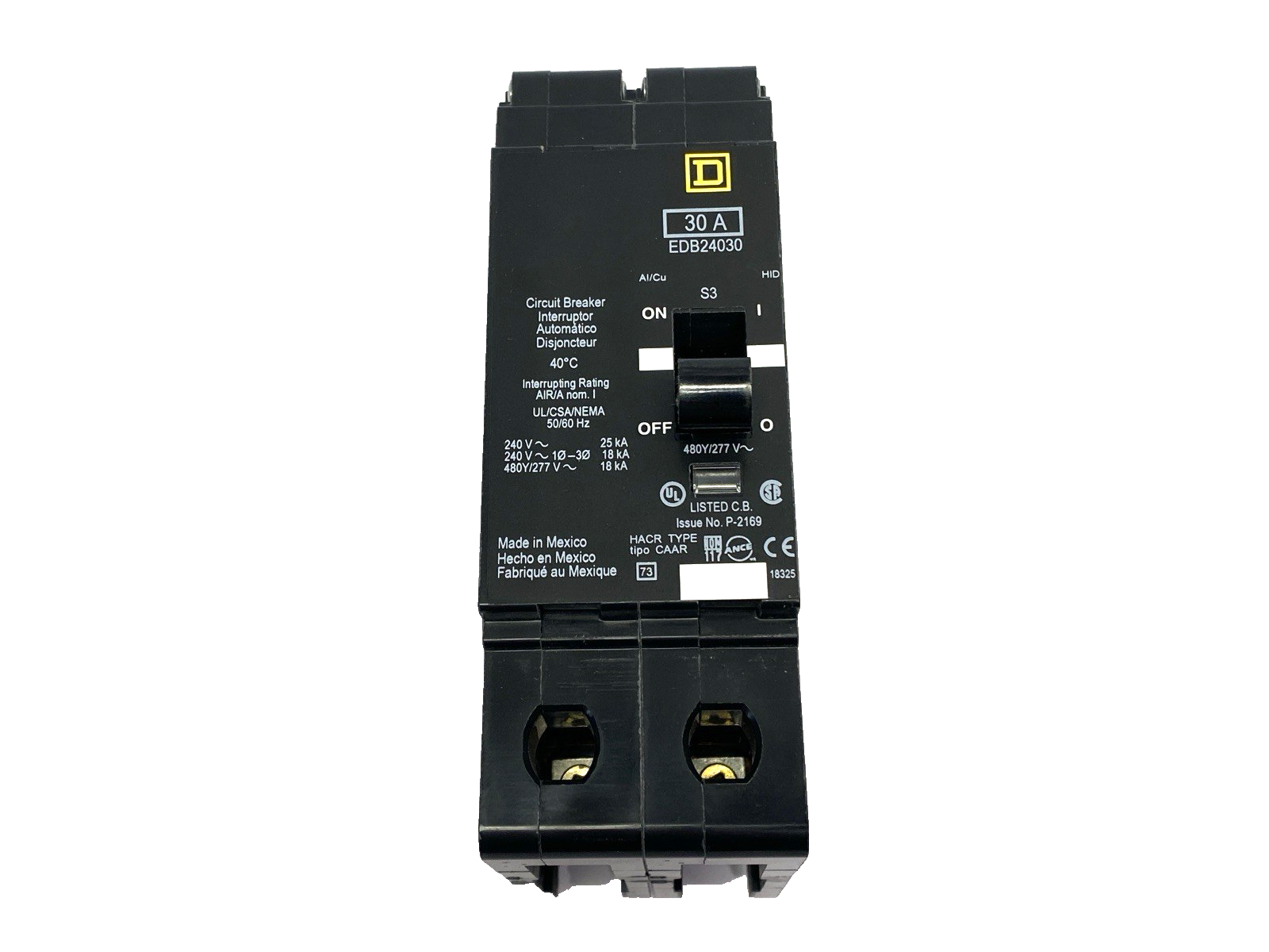 Square D EDB24030 Circuit Breaker 1-Phase 277/480V 30A - Maverick Industrial Sales