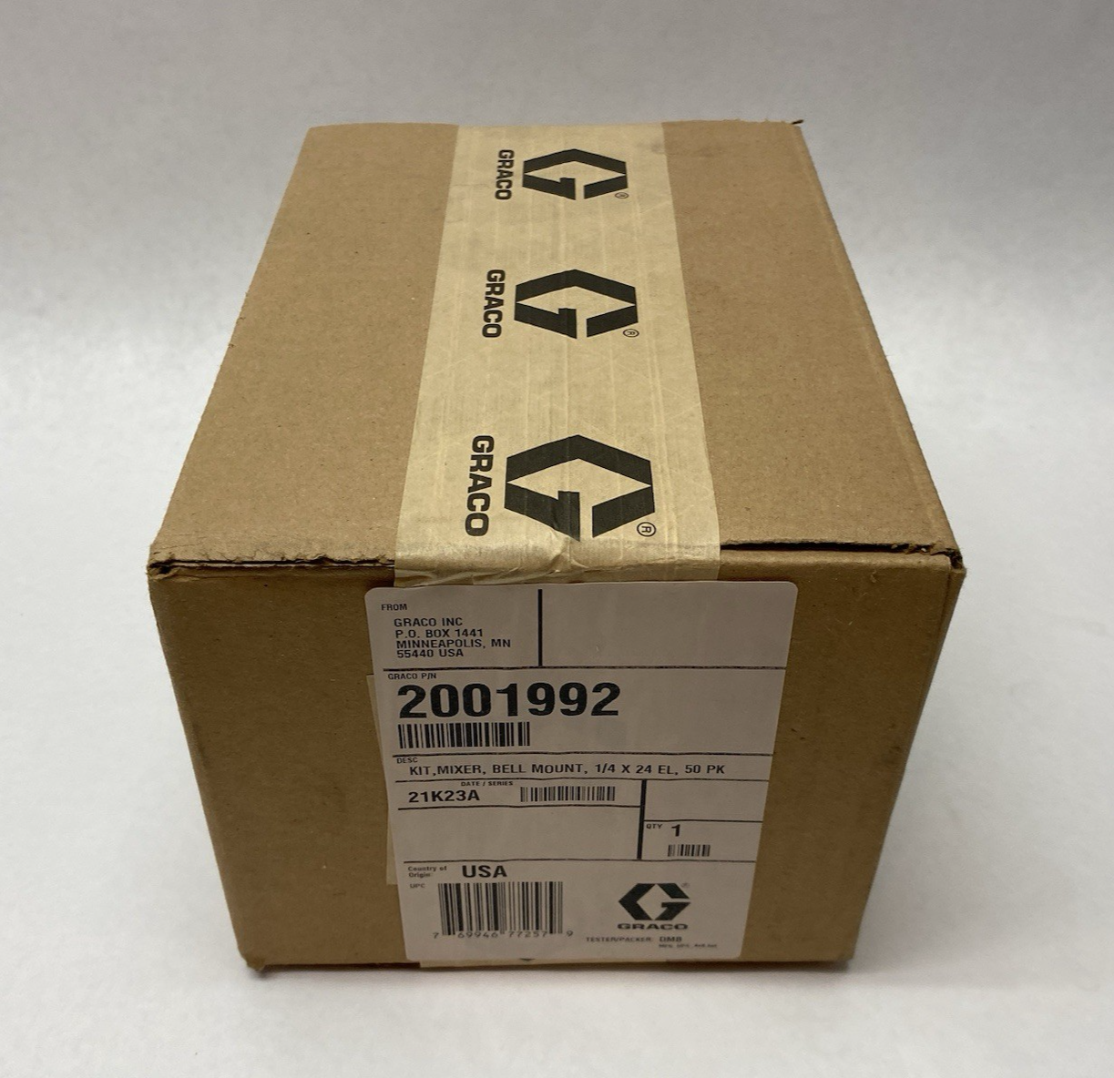 2001992 | Graco Kit, Mixer, Bell Mount, 1/4 X 24 El, 50 Pk UPC: 76994677257 - New - Maverick Industrial Sales