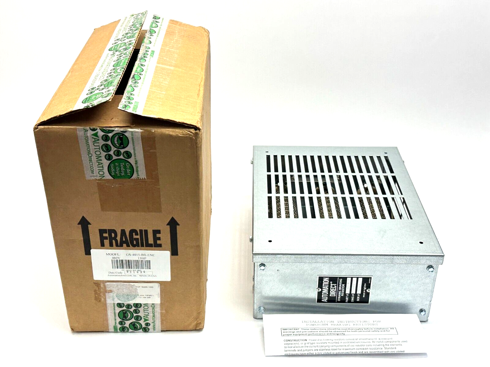 Automation Direct GS-4015-BR-ENC Braking Resistor 50 Ohm 1000W - Maverick Industrial Sales