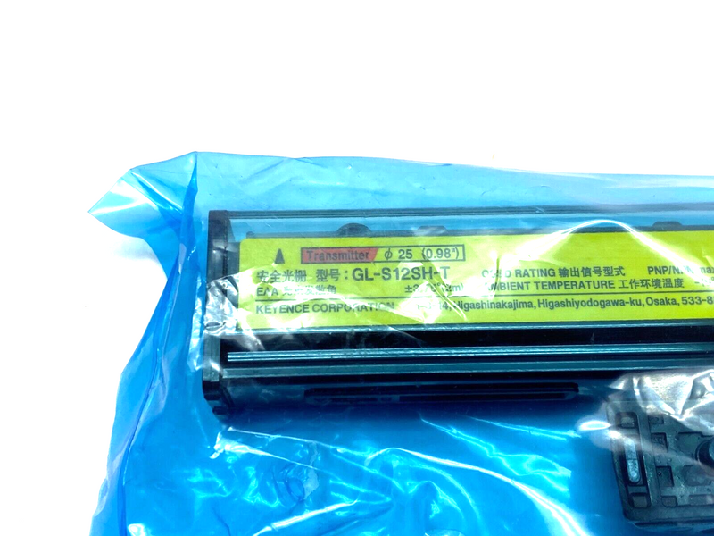 Keyence GL-S12SH-T Safety Light Curtain Transmitter Slim Type 12-Beam Axes - Maverick Industrial Sales