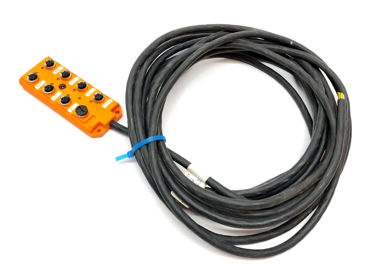 Lumberg Automation ASB 8/LED 5/4-14/10M 8-Port Distribution Box M12 4-Pole 22 FT - Maverick Industrial Sales