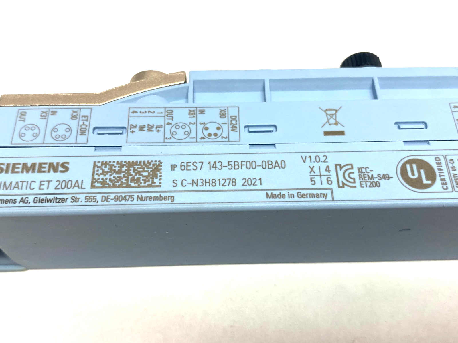 Siemens 6ES7 143-5BF00-0BA0 SIMATIC ET 200AL Digital I/O Module 8xM8 - Maverick Industrial Sales