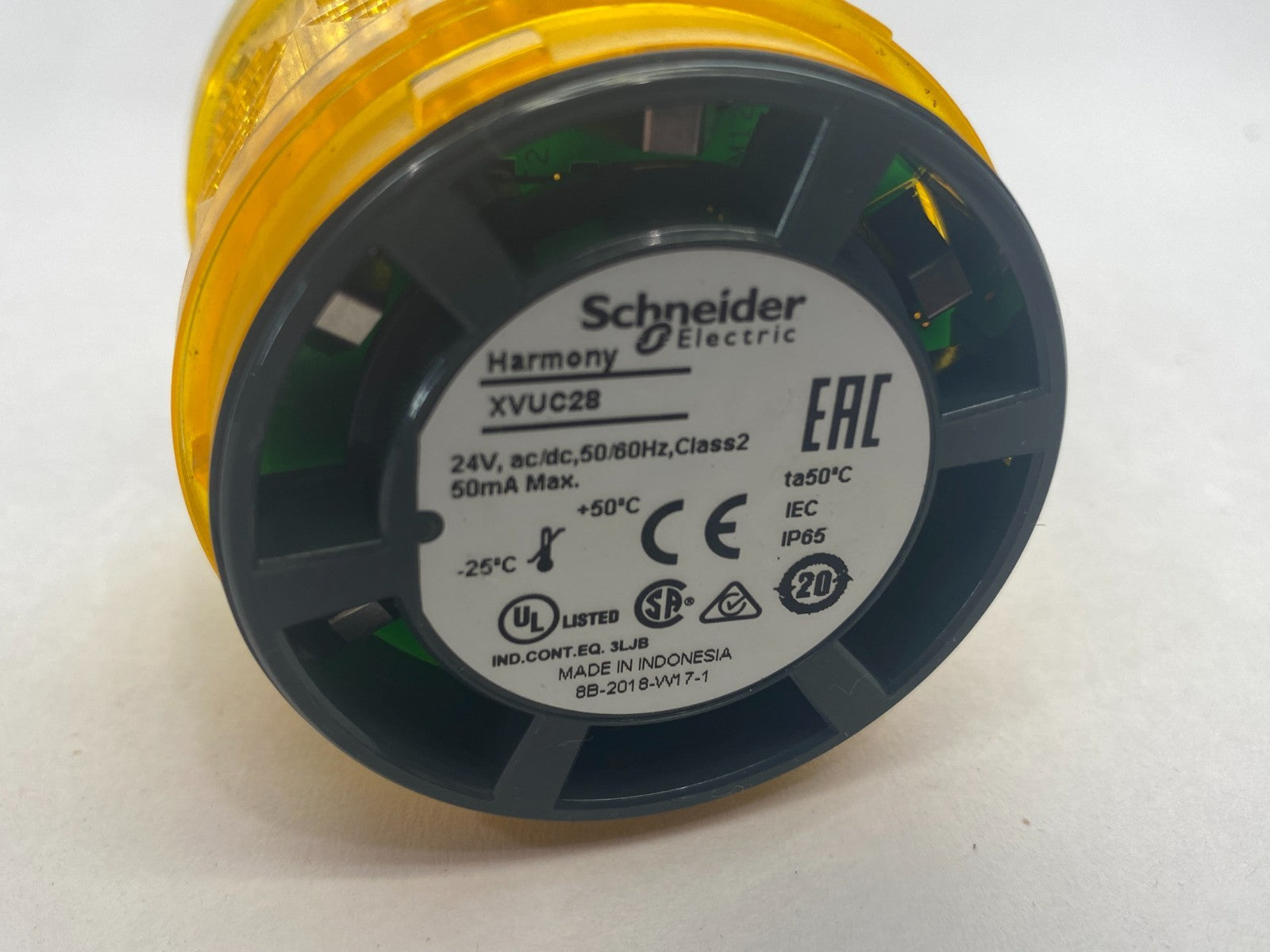 Schneider Electric XVUC28 Harmony Stack Light Element Yellow 24VAC/DC - Maverick Industrial Sales