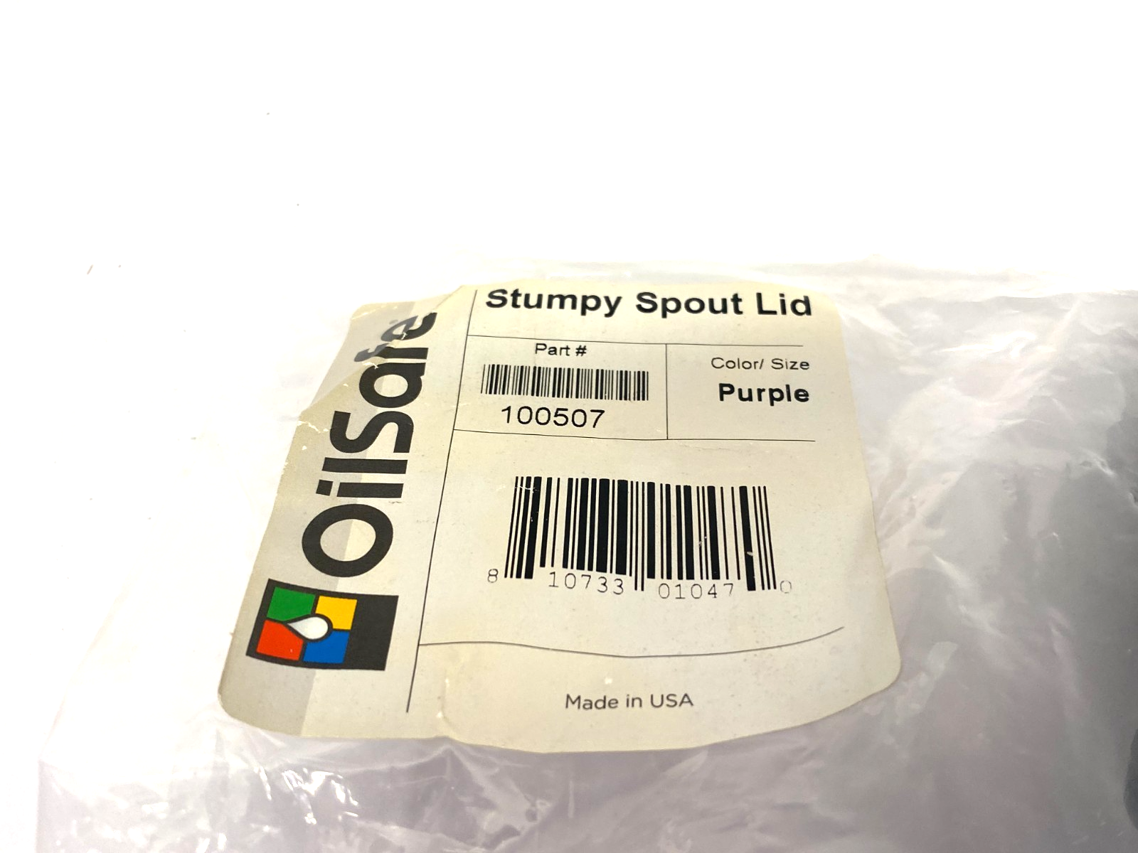 100507 | Oilsafe Wide Stumpy Spout Lid, Purple - New - Maverick Industrial Sales
