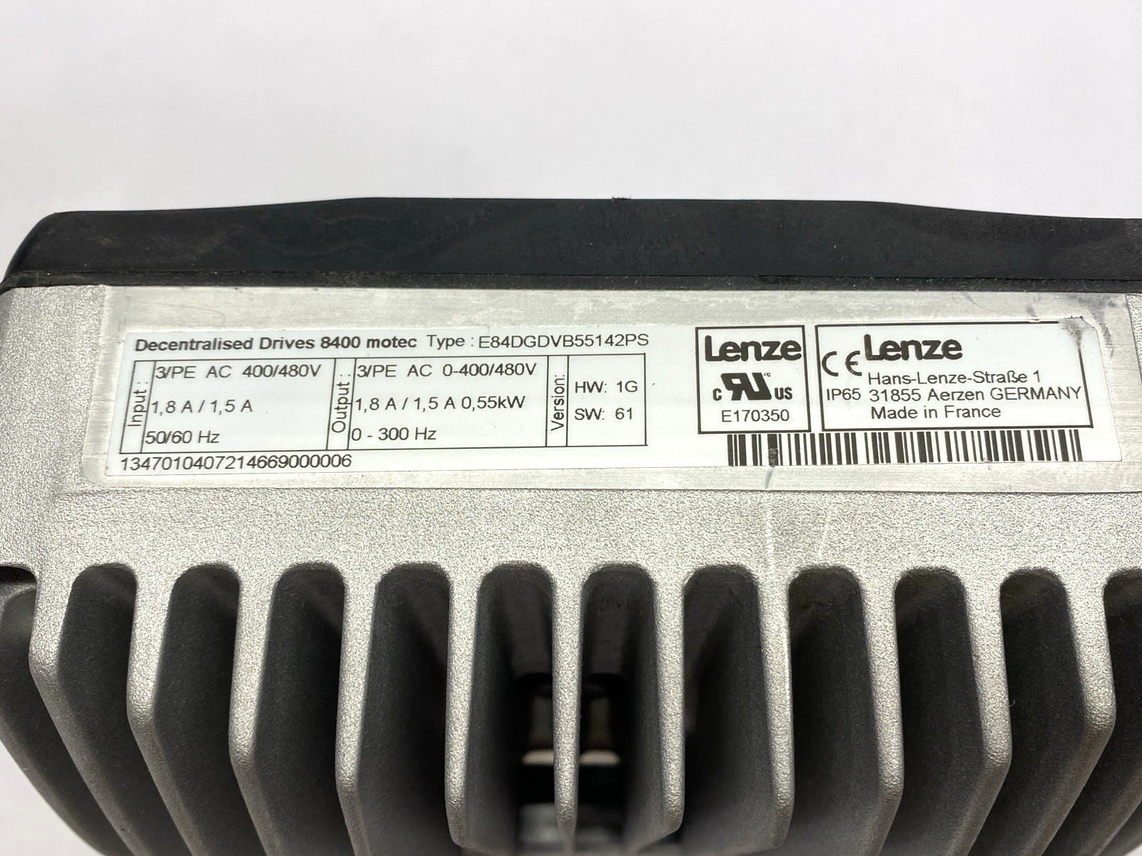 Lenze E84DGDVB55142PS Decentralized Drive w/ E84DGVN1E 8400 motec - Maverick Industrial Sales