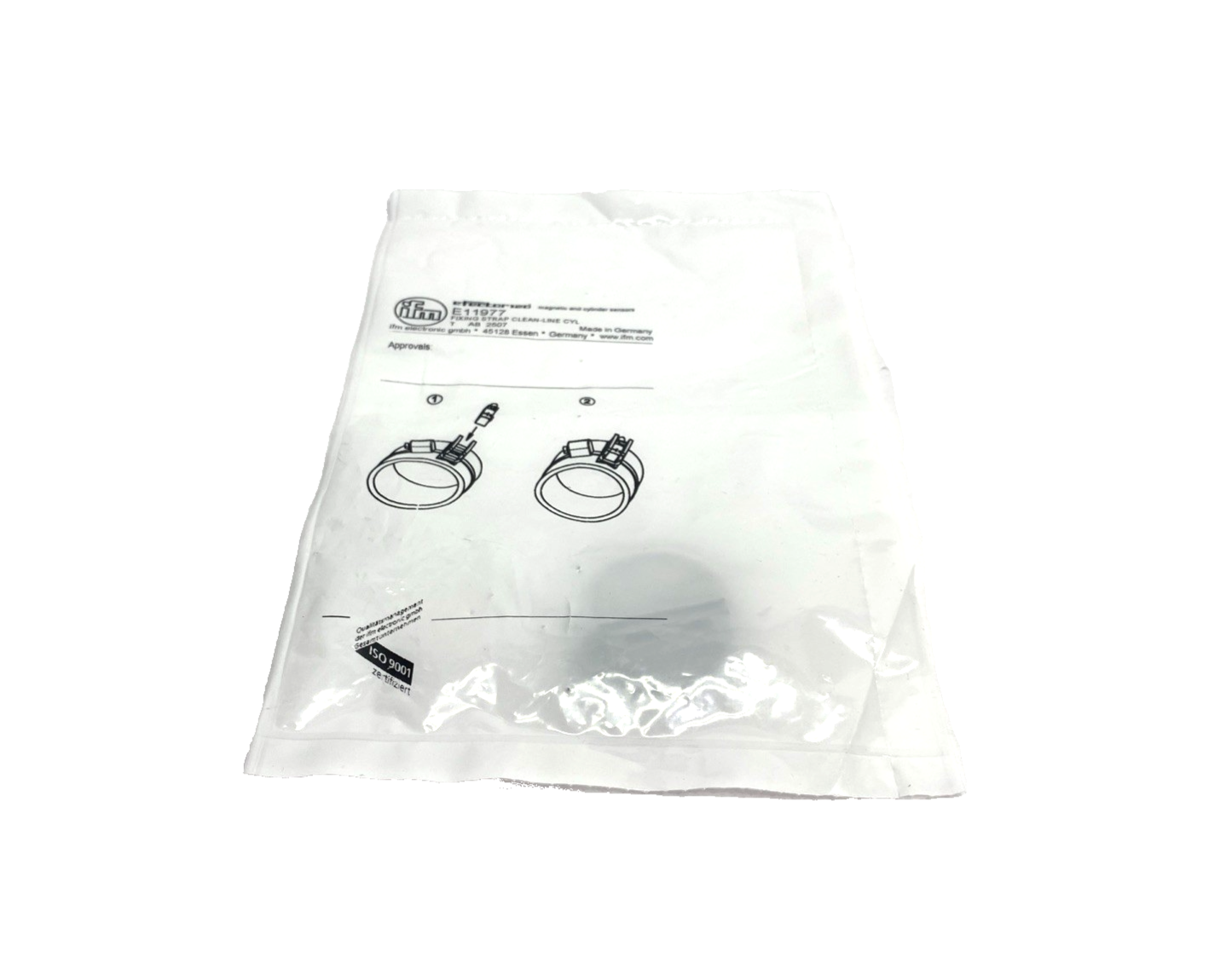 ifm E11977 Fixing Strap For Smooth Body Cylinder FIXING STRAP CLEAN-LINE CYL 2PK - Maverick Industrial Sales