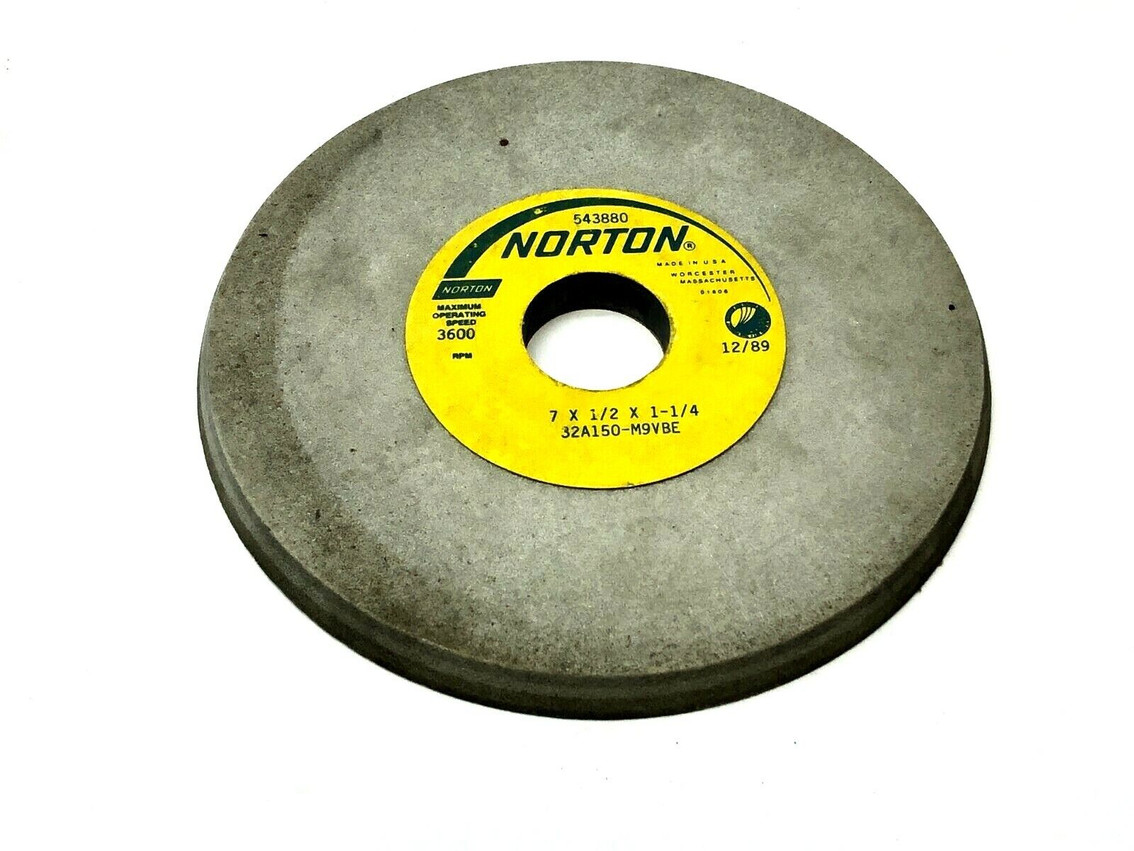Norton 32A150-M9VBE Grinding Wheels 1-1/4" Bore 3600 RPM LOT OF 3 - Maverick Industrial Sales