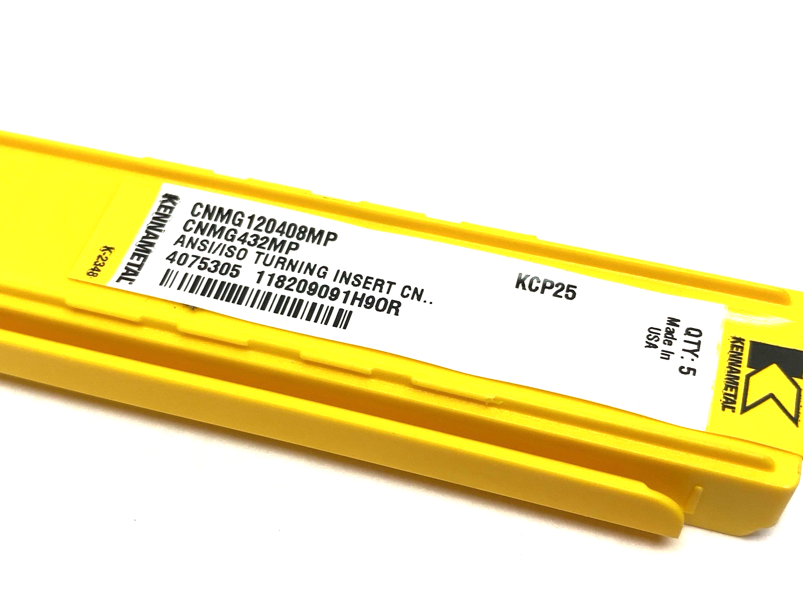 4075305 | Kennametal Kenloc™ Negative Insert CNMG120408MP PKG OF 5 - New - Maverick Industrial Sales