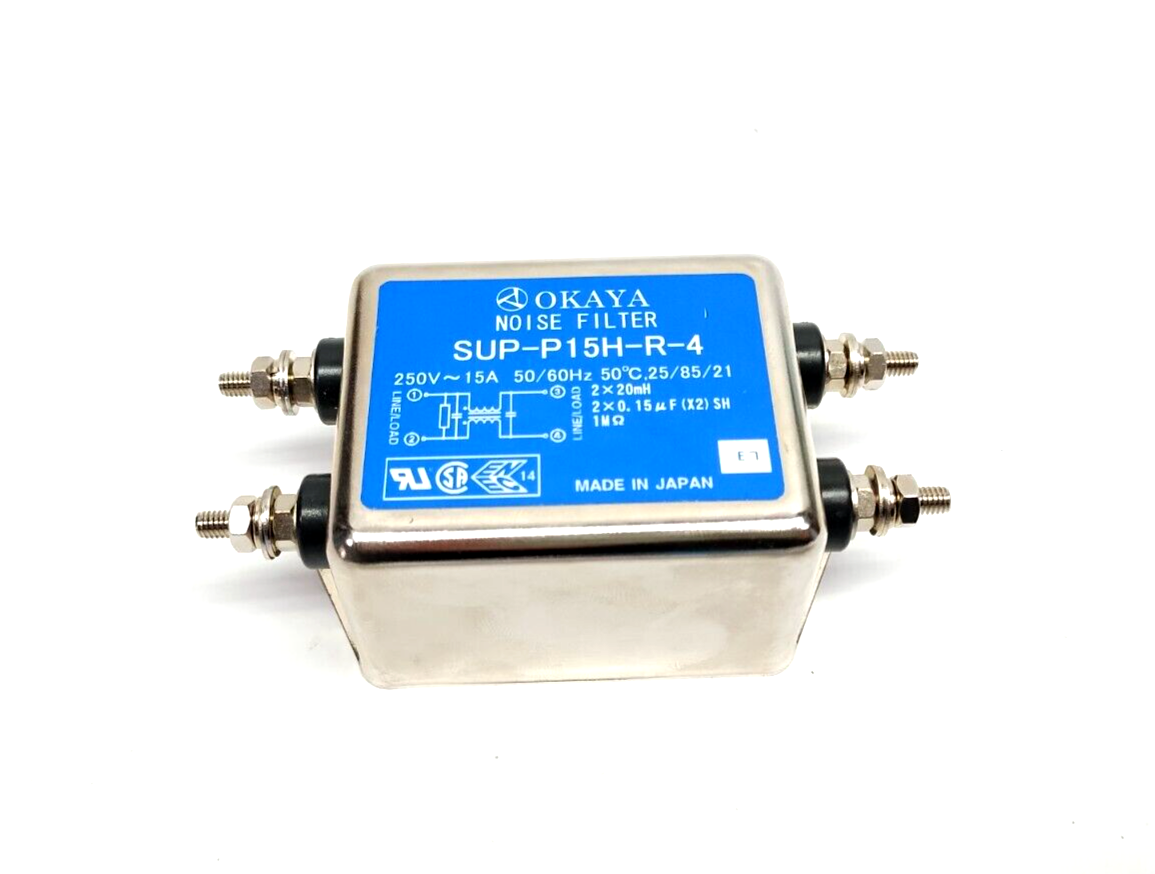 Okaya SUP-P15H-R-4 Noise Filter 250V 15A - Maverick Industrial Sales