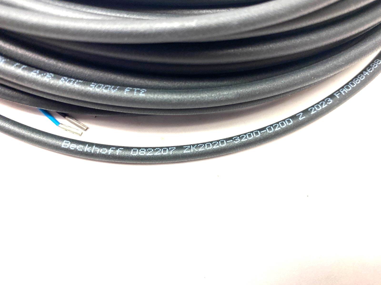 Beckhoff ZK2020-3200-0200 Single Ended Power Cable M8 4-Pin to Leads, 20m Length - Maverick Industrial Sales