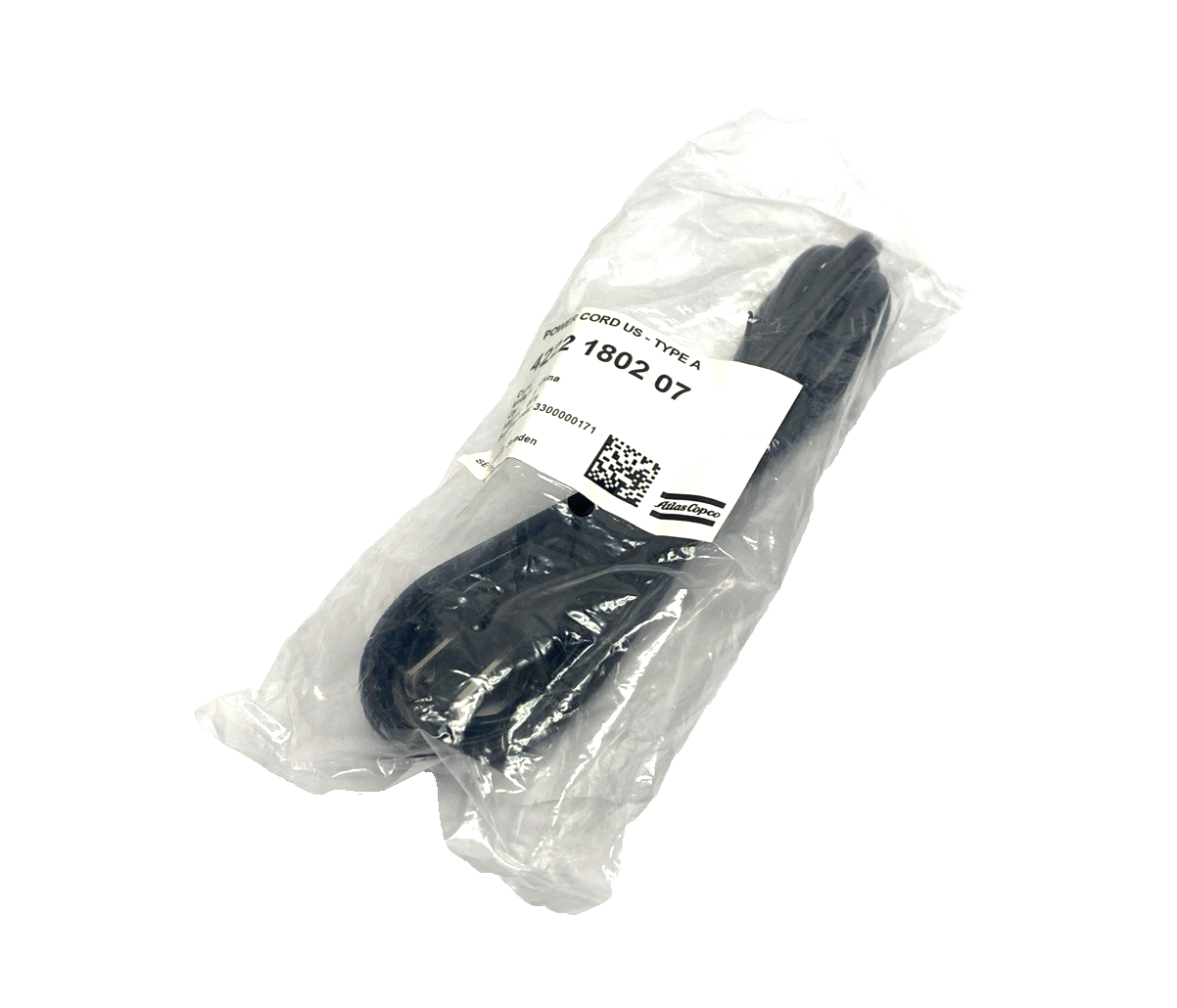 Atlas Copco 4222 1802 07 HW Rev. 001 Power Cable US Type A - Maverick Industrial Sales