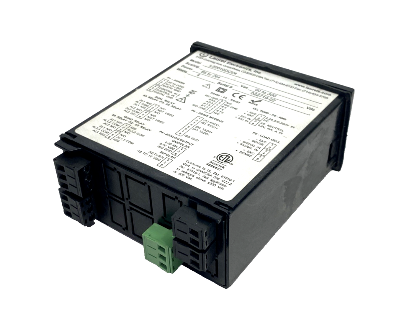 L20010DCV4 | Laurel DC Voltage Current Panel Meter 85–264VAC 4W - Used - Maverick Industrial Sales