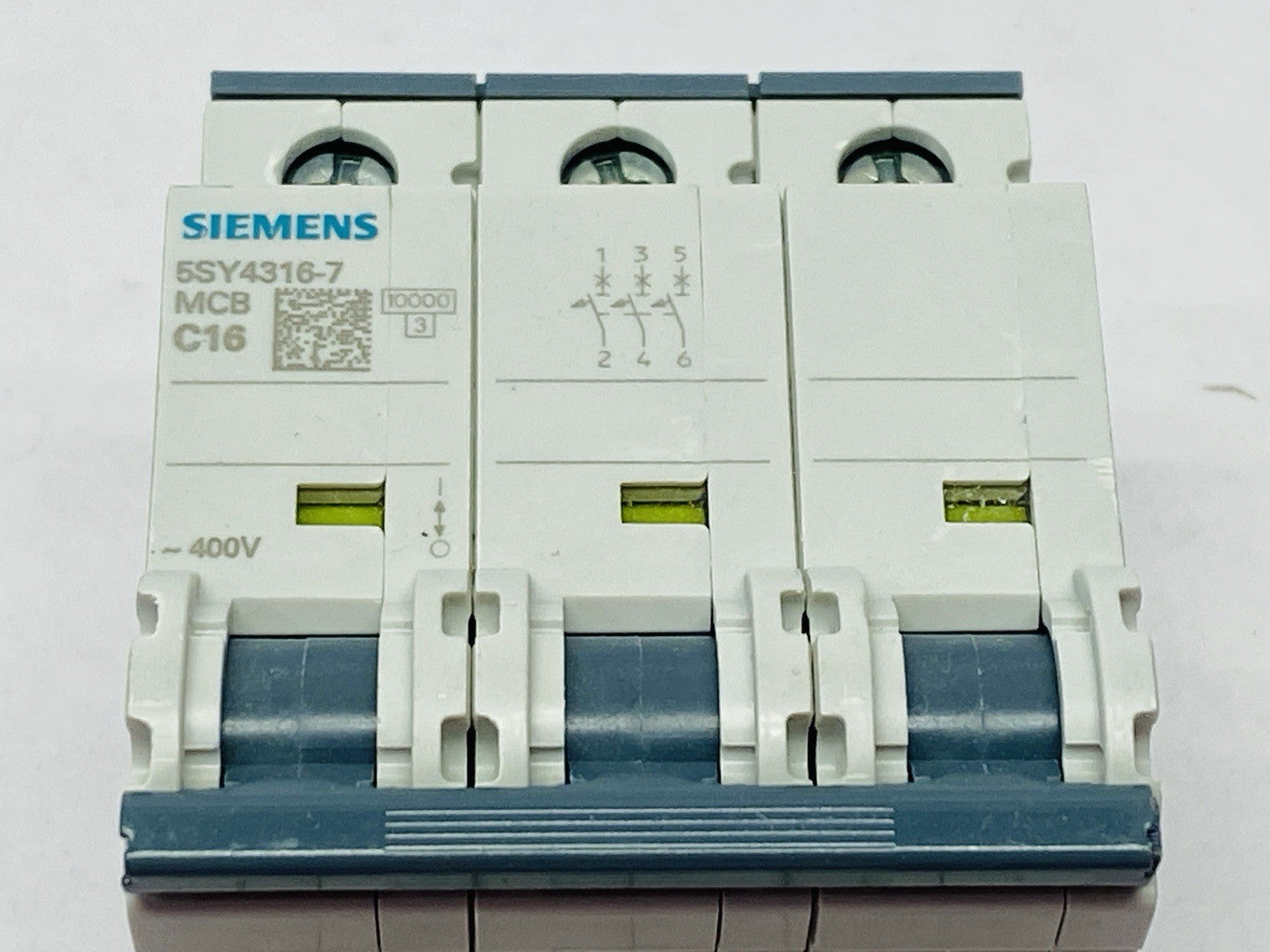 Siemens 5SY4316-7 Miniature Circuit Breaker 3-Pole 16A 16kA 400A - Maverick Industrial Sales