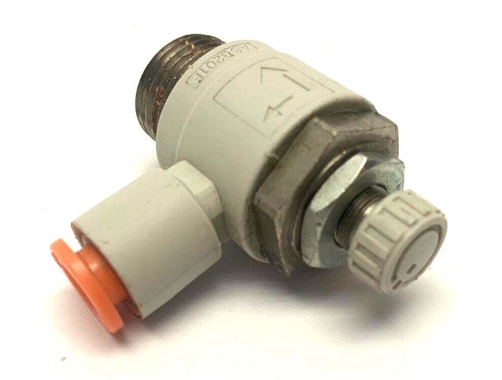 AS3201FG-N03-07 | SMC Speed/Flow Control Valve 1/4" Tube 3/8" NPT Thread Hex Meter - Used - Maverick Industrial Sales