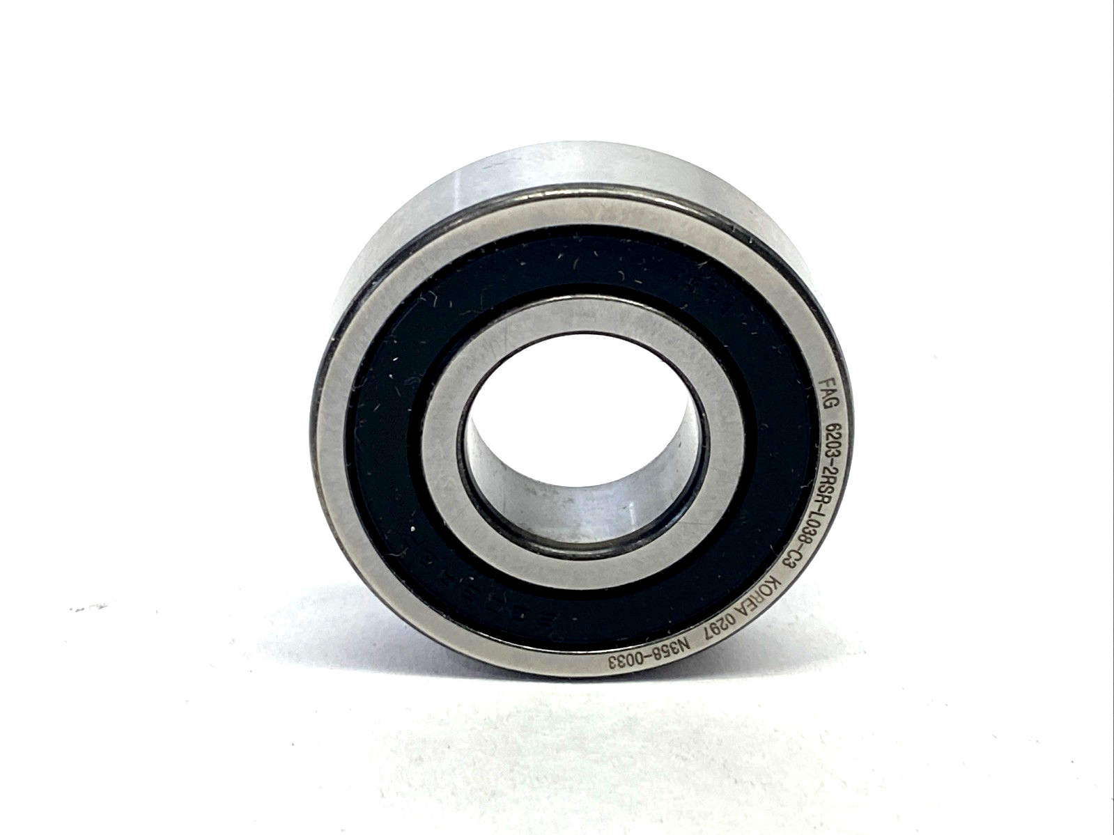 FAG 6203-2RSR-L038-C3 Deep Groove Ball Bearing 17mm ID 40mm OD 12mm W 2-PK - Maverick Industrial Sales