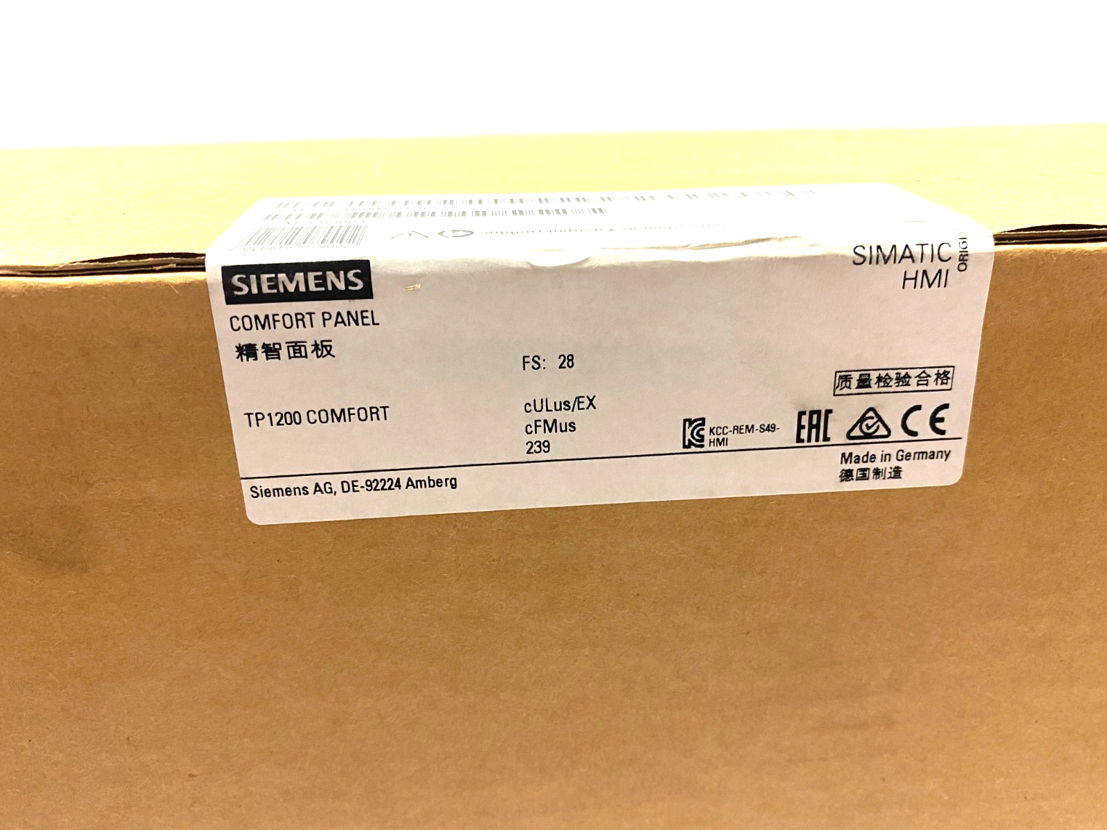 Siemens 6AV2124-0MC01-0AX0 SIMATIC HMI TP1200 Comfort Touch Panel 12" Screen - Maverick Industrial Sales