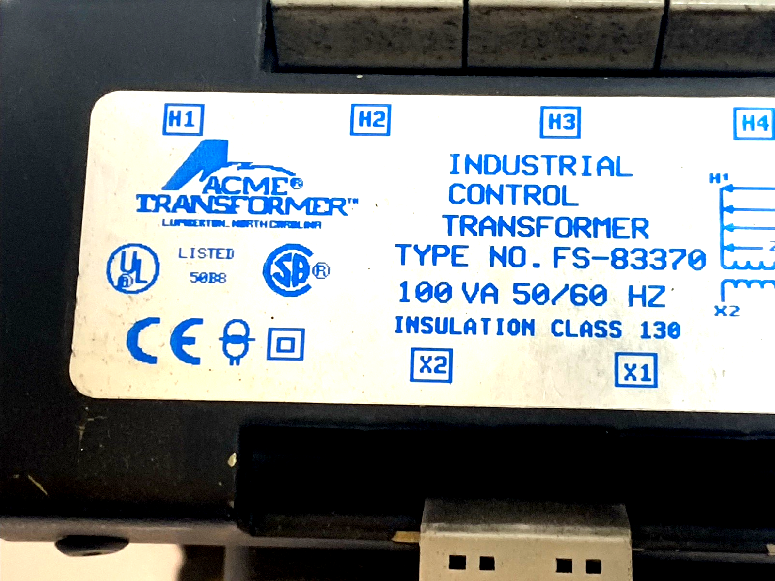 Acme FS-83370 Control Transformer 100VA 575/208-230V - Maverick Industrial Sales