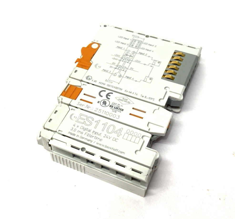 Beckhoff ES1104 EtherCAT Digital Input Terminal 24VDC 3.0ms Filtertime - Maverick Industrial Sales