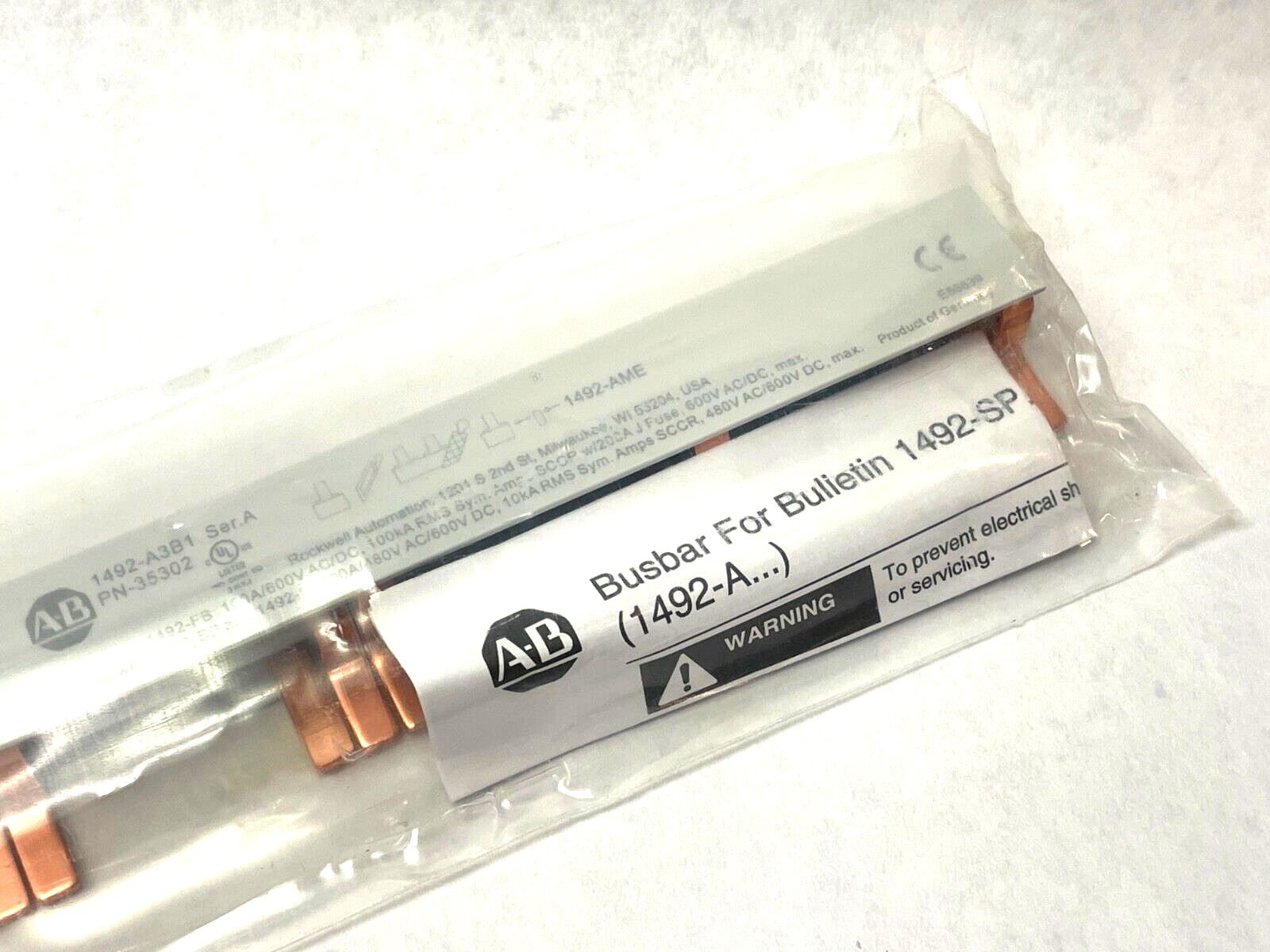 1492-A3B1 | Allen Bradley Ser. A Busbar 3-Pole, 57-Pins, 3-Phase 100A - New - Maverick Industrial Sales