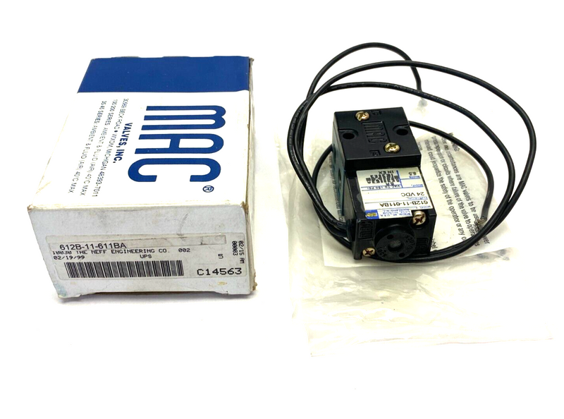 MAC Valves 612B-11-611BA Solenoid Valve 24VDC 8.5W - Maverick Industrial Sales