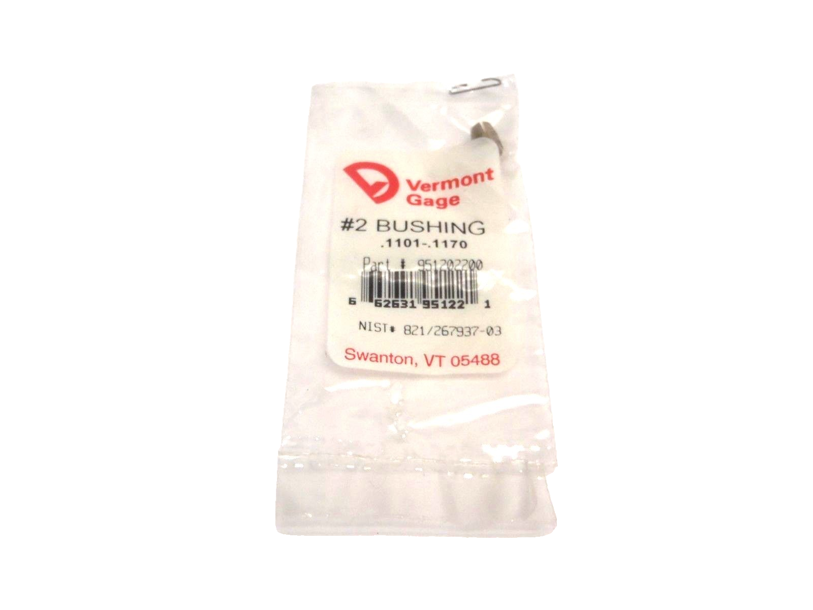 Vermont Gage 951202200 #2 Bushing Reversible Pin Gauge .1101-.1170 - Maverick Industrial Sales