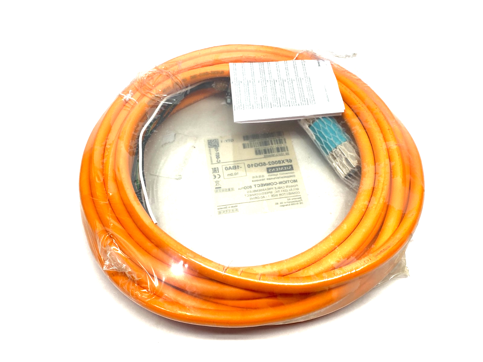 Siemens 6FX8002-5DG10-1BA0 MOTION-CONNECT Power Cable Assembly 10m 800Plus - Maverick Industrial Sales