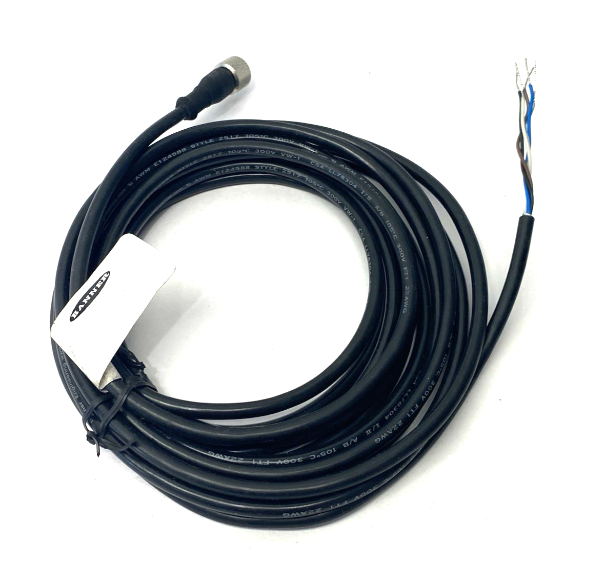 Banner MQDEC2-415 Single Ended Connection Cordset M12 Female, 73662 SHELFWEAR - Maverick Industrial Sales
